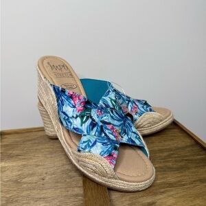 Normi Stretch Elastic Espadrille Wedge Sandals